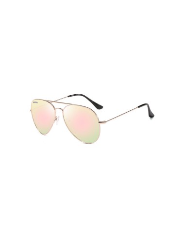 Aviator Sunglasses -  2207 Gold-Pink Mirror Lenses